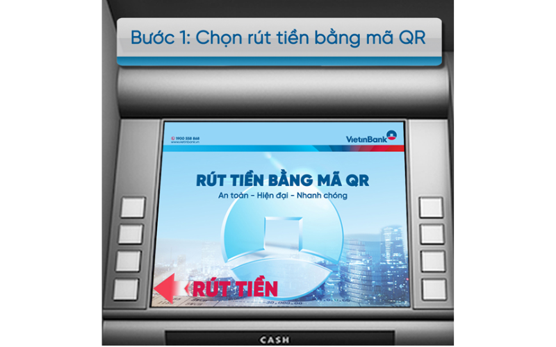 QR code của ATM Vietinbank hiện ở đâu?

